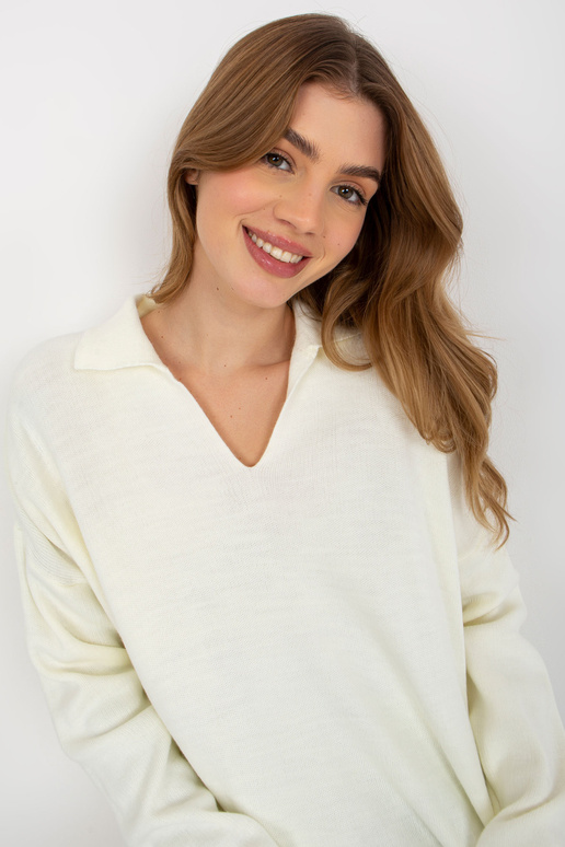 Ecru naiste oversize kraega kampsun