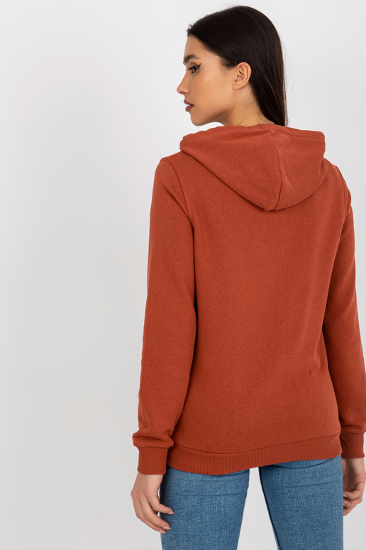 Tumeoranž puuvillane Kangaroo kapuuts