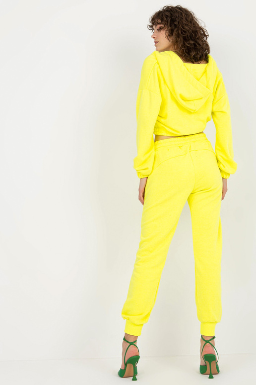 Fluo kollane dressipluusi komplekt basic ümbriku näoga