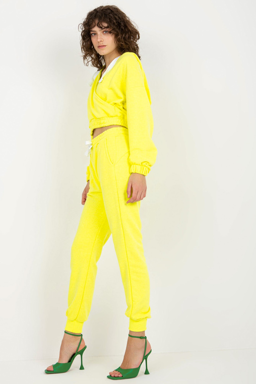 Fluo kollane dressipluusi komplekt basic ümbriku näoga