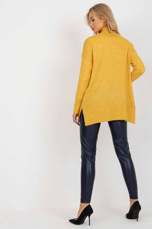 Kollane pikk oversize sviiter taskute...