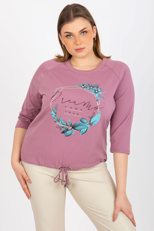 Bluzka-RV-BZ-8458.01P-ciemny różowy