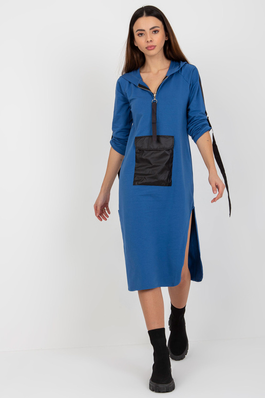 Tumesinine pikk tasku ja lukuga...