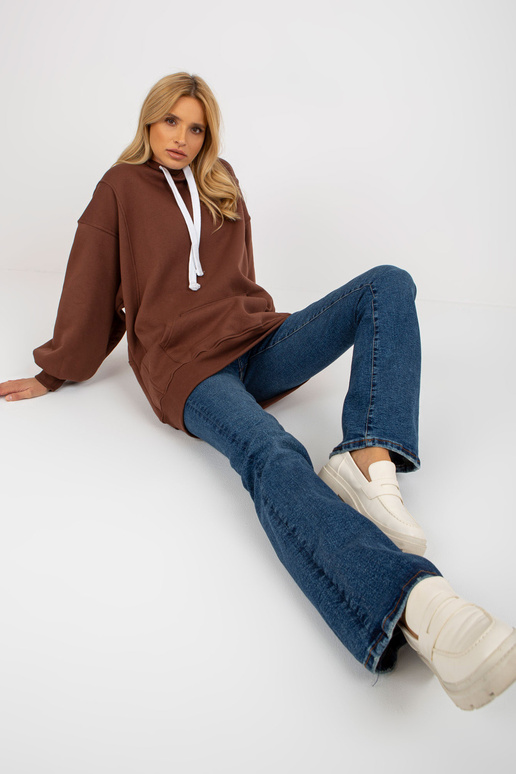 Tumepruun pikk dressipluus põhiline...