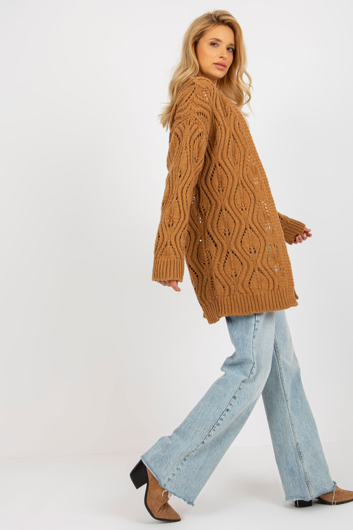 Kardigan-BA-SW-3021.00P-camelowy Kardigan-BA-SW-3021.00P-camelowy