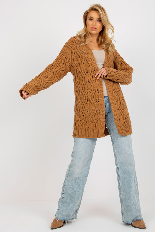 Kardigan-BA-SW-3021.00P-camelowy Kardigan-BA-SW-3021.00P-camelowy