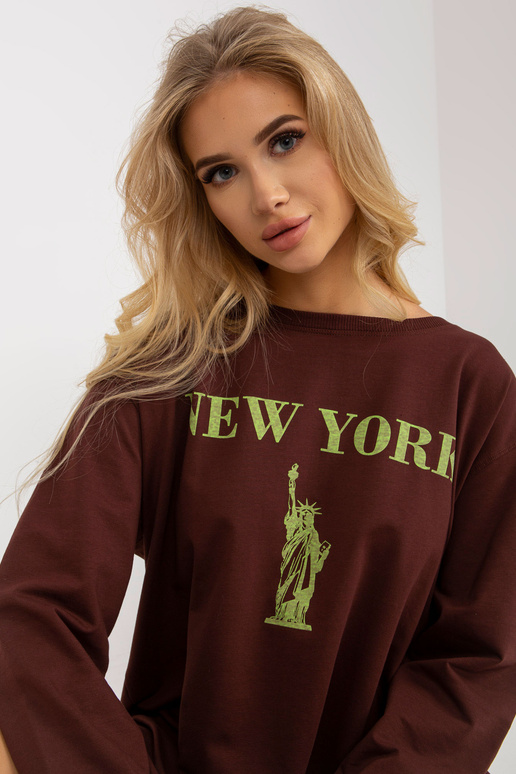 Bluza VI-BL-3212.15X D.PRUUN/KOLLANE