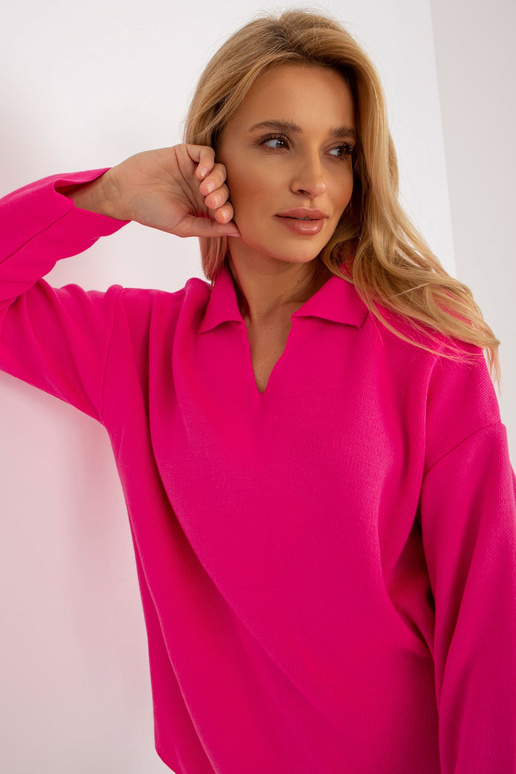 Fluo roosa pikk oversize kraega...