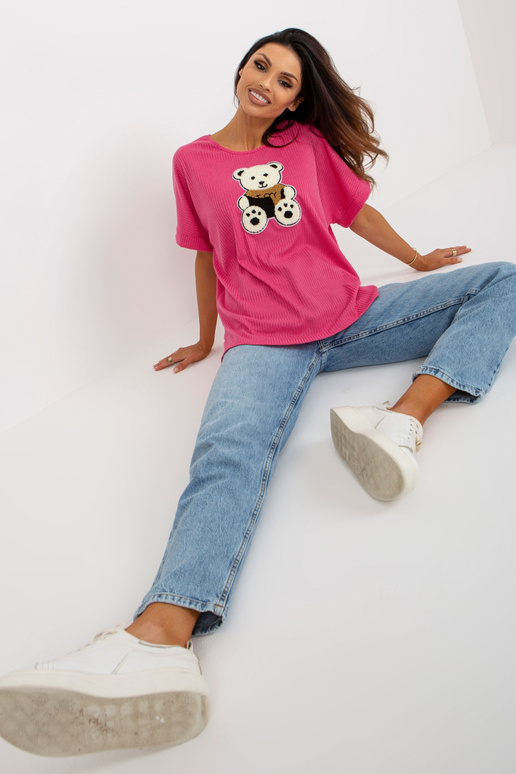 Fuksia värvi soonikuga oversize pluus...