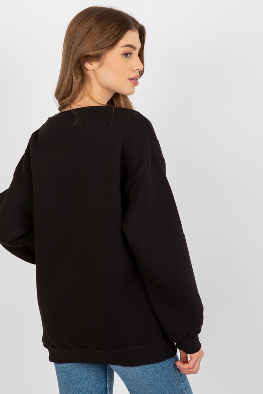 Must kapuutsia vööga dressipluus