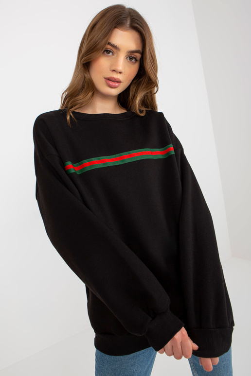 Must kapuutsia vööga dressipluus