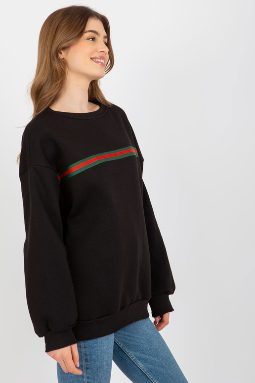 Must kapuutsia vööga dressipluus