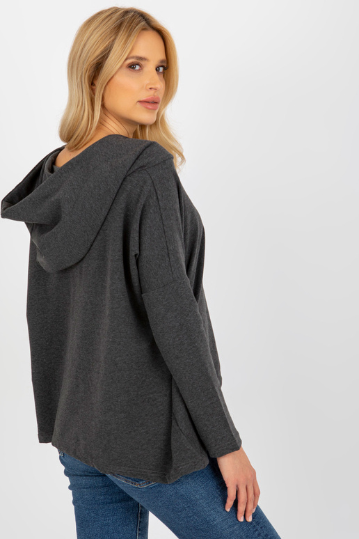 Tumehall asümmeetriline kapuutsiga ja...