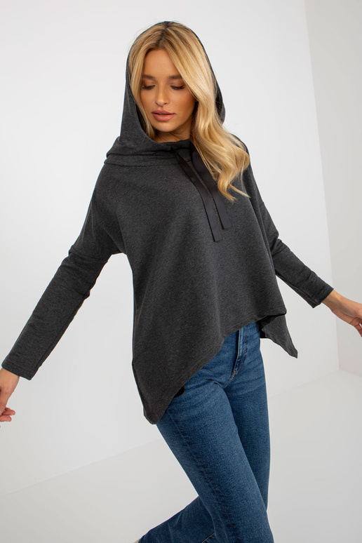 Tumehall asümmeetriline kapuutsiga ja...