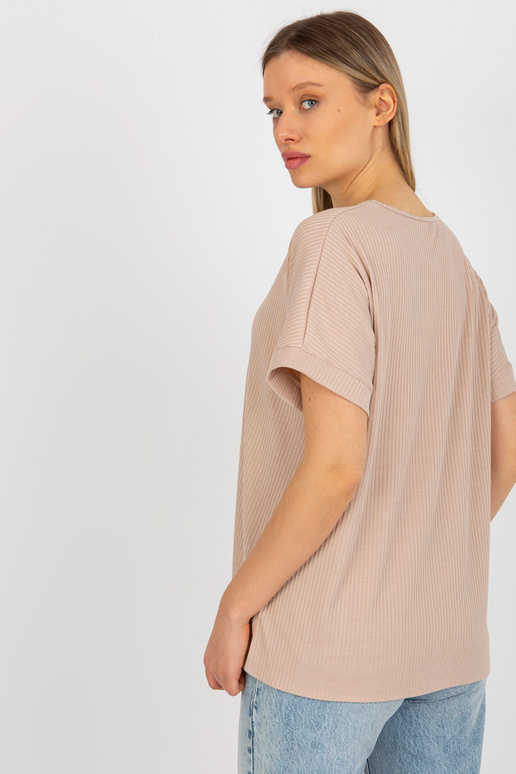 Beež naiste oversize pluus triibulise...