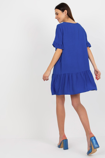 Cobalt Ruffle lühikeste varrukatega kleit Sindy SUBLEVEL 2