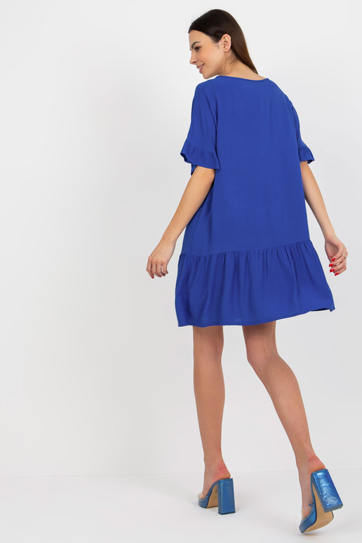 Cobalt Ruffle lühikeste varrukatega kleit Sindy SUBLEVEL