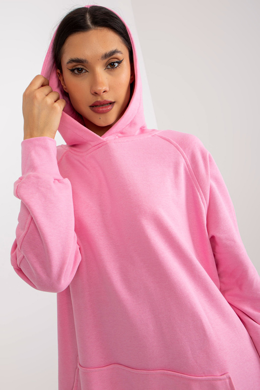 Basic oversize roosa kapuutsiga...