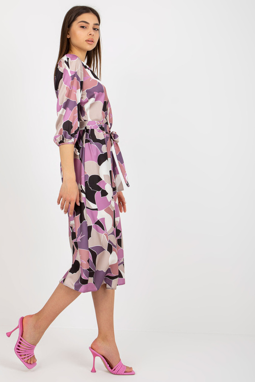 Lilla kokteilikleit varrukatel lipsuga