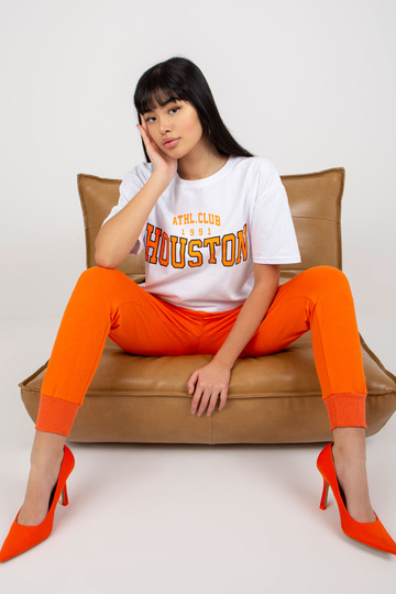 Valge vaba trükiga T-särk