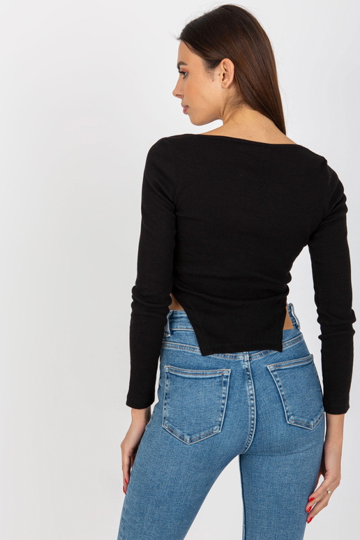 Must lühike soonikuga pluus OCH BELLA