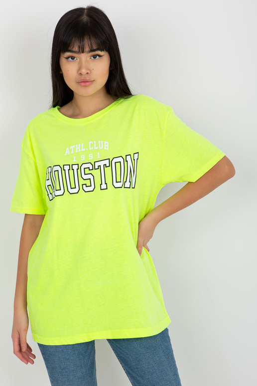 Fluo kollane lahtine naiste T-särk Fluo kollane lahtine naiste T-särk