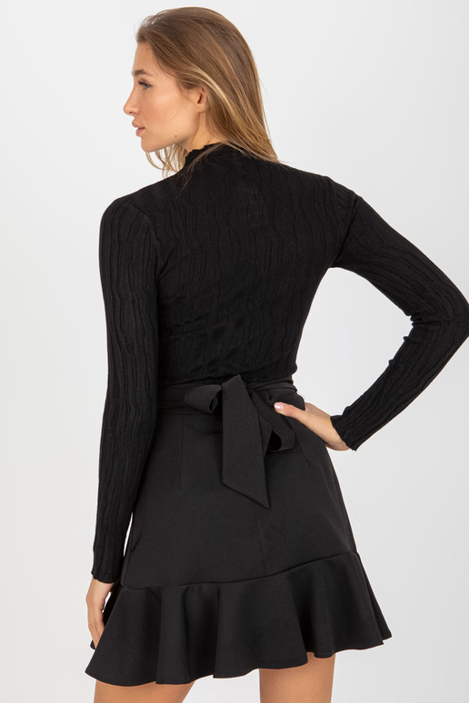 Naiste must poolkaelusega kampsun