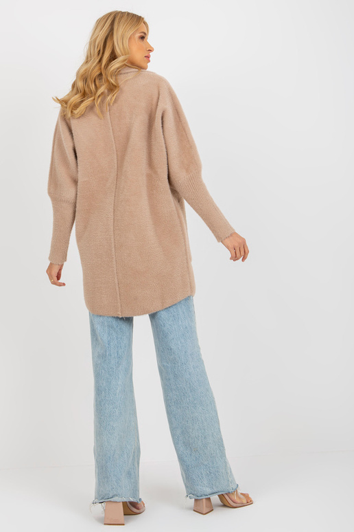 Beež lahtine taskutega alpakamantel