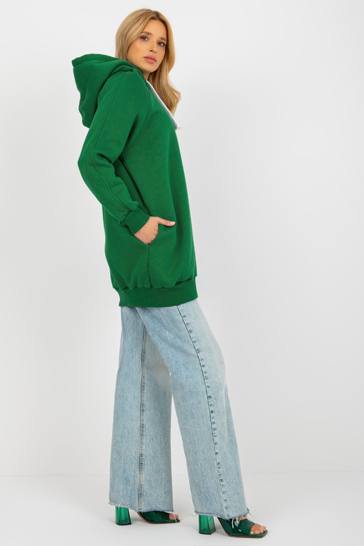 Tumeroheline pikk taskutega dressipluus