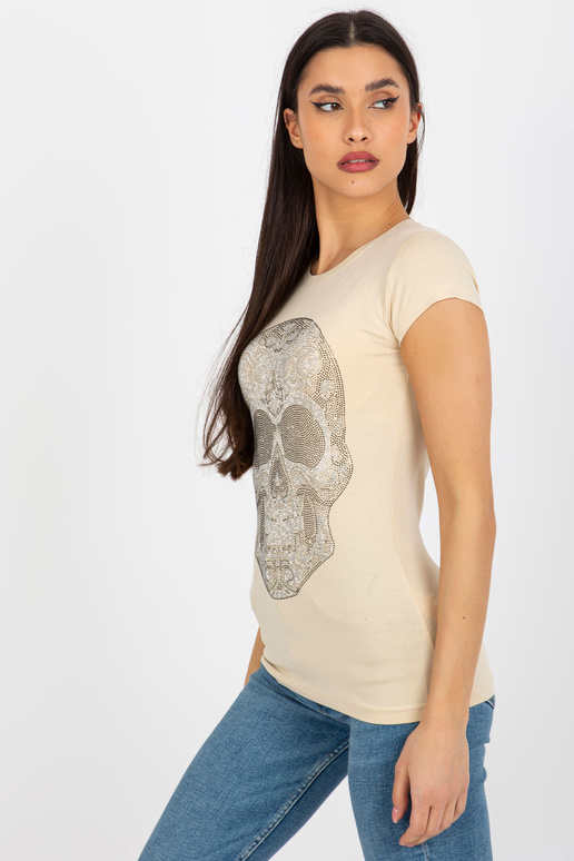 Beež liibuv t-särk kivikestega