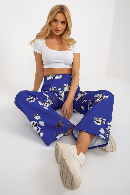 Koobalti laiad rooside ülikonnapüksid