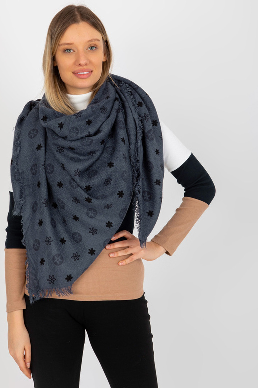 Tumesinine trükitud naiste sall