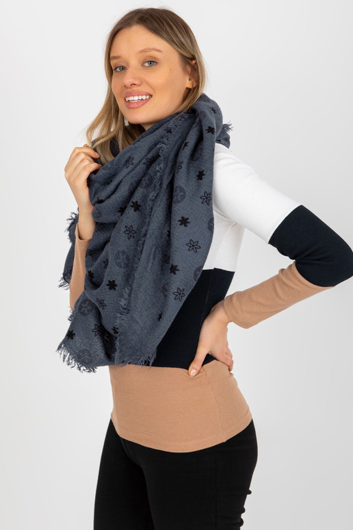 Tumesinine trükitud naiste sall