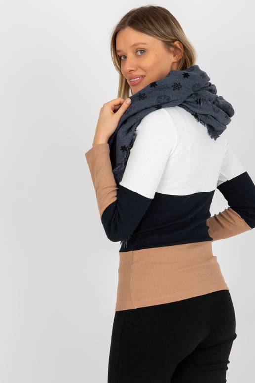 Tumesinine trükitud naiste sall