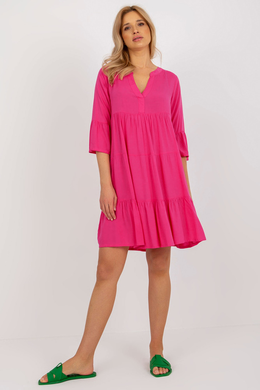 Fuksia lõõsa ja V-kaelusega kleit... Fuksia lõõsa ja V-kaelusega kleit...