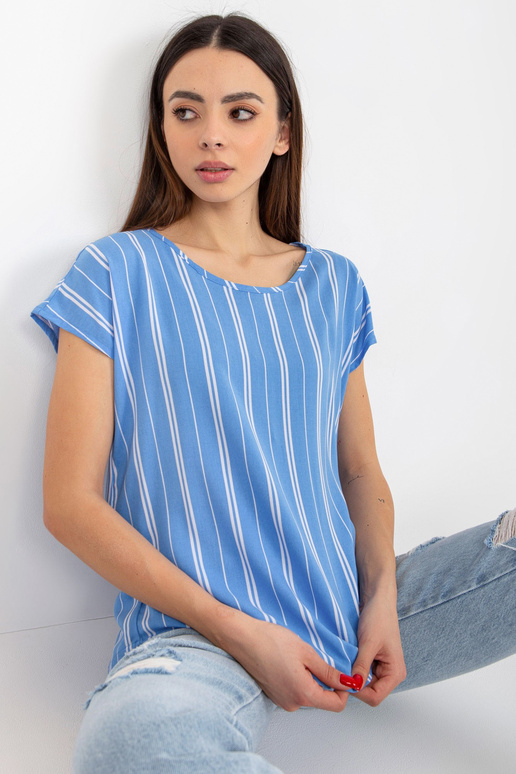 Sinine naiste viskoostriibuline pluus...