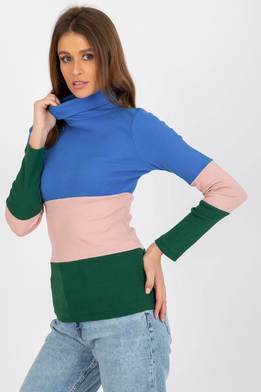 Tumesinine ja roheline triibulise...