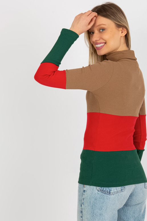 Tume kaamelipunane triibulise...