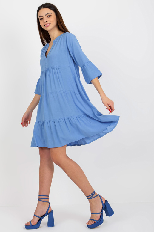 Helesinine avar kleit voldilise ja...