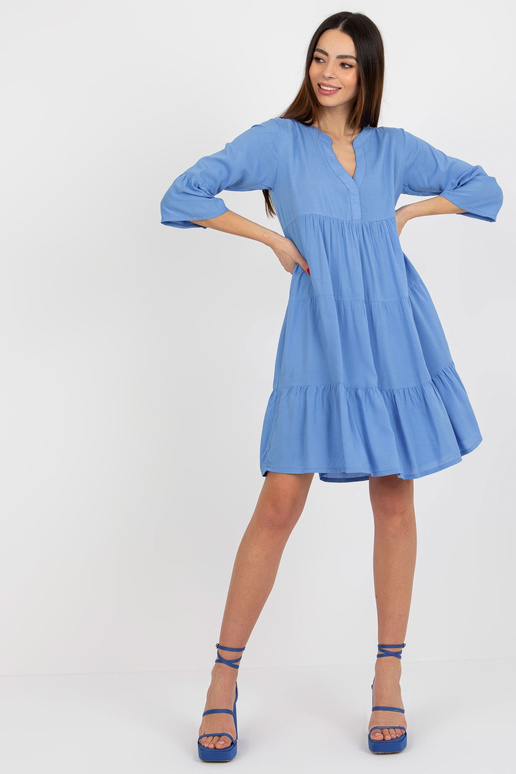 Helesinine avar kleit voldilise ja...