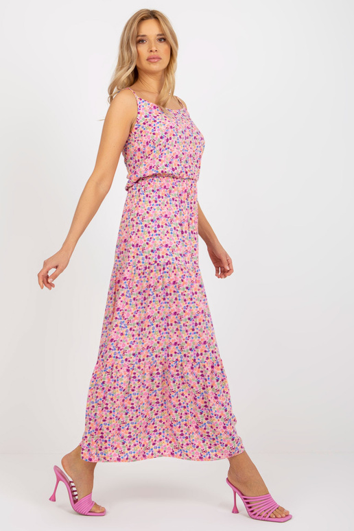 Roosa lilleline maksikleit elastse...