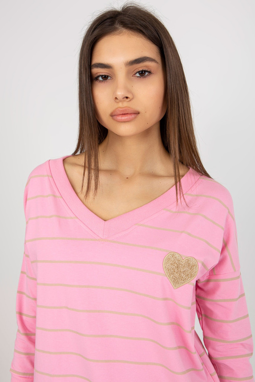 Roosa ja beeži triibuline pluus BASIC...