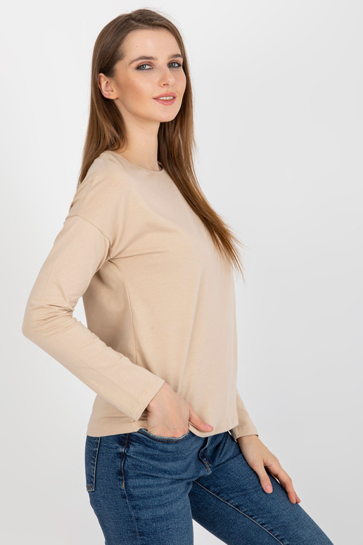 Beež puuvillane pikkade varrukatega...