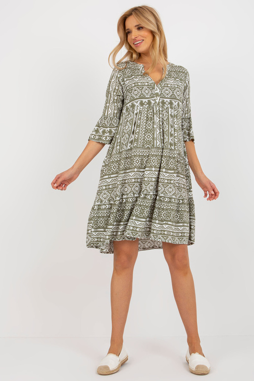 Khaki värvi lahtine BOHO kleit SUBLEVEL