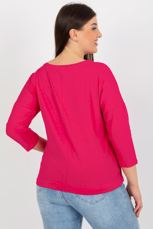 Fuksia pluss suuruses läikiva trükiga...