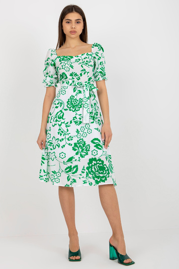 Valge ja roheline midikleit... 2