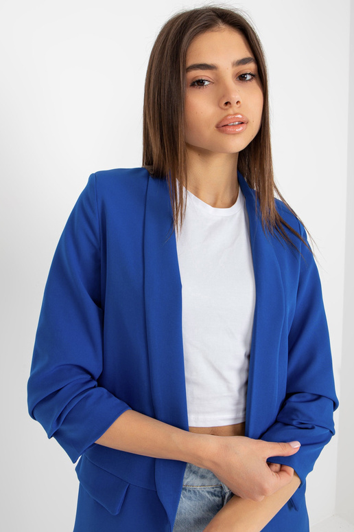 Tumesinine volangidega varrukaga jakk... Tumesinine volangidega varrukaga jakk...