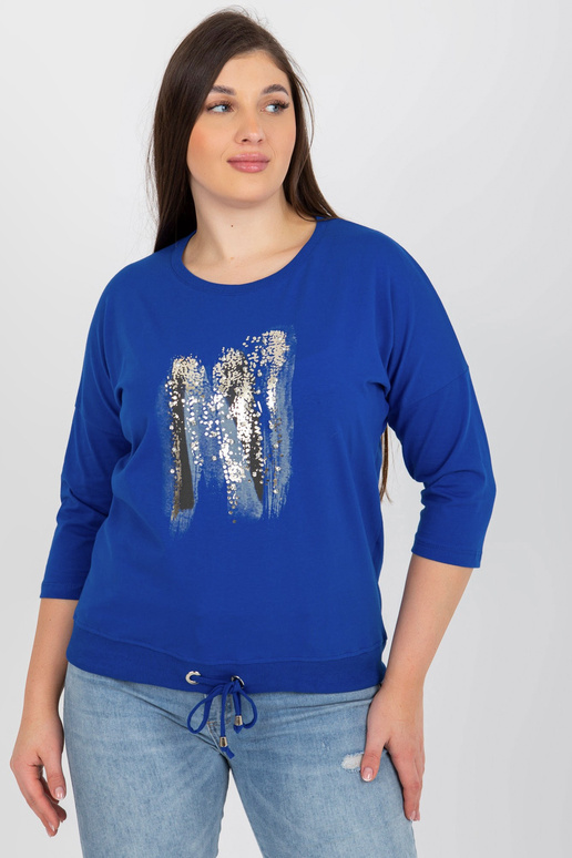 Tumesinine pluss suuruses pluus trüki...