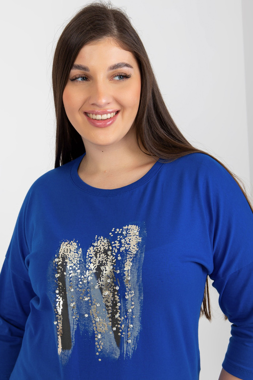 Tumesinine pluss suuruses pluus trüki...