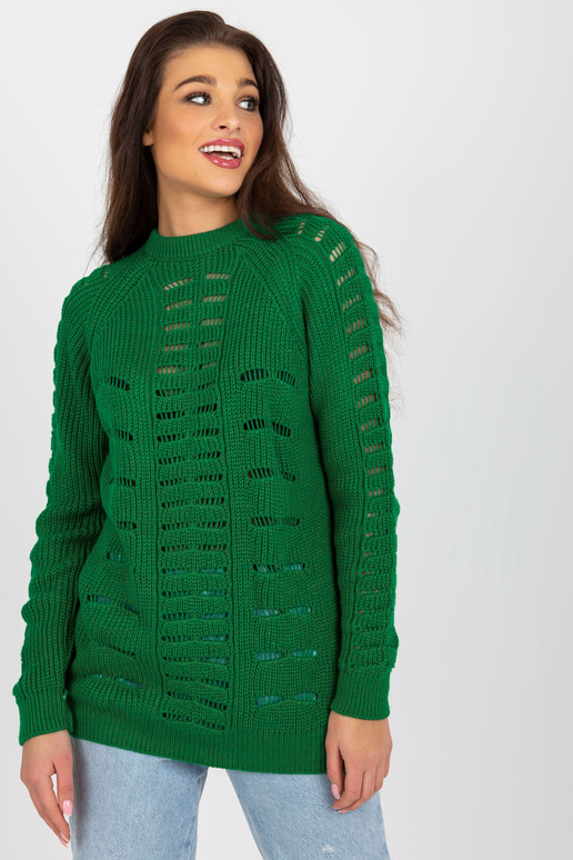 Roheline pikk ažuurse mustriga...